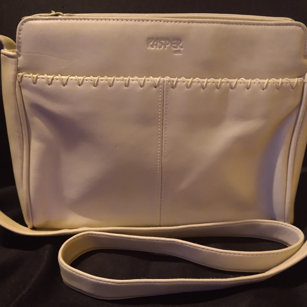 Beige Soft Leather 5 Pocket Crossbody By KASPER
